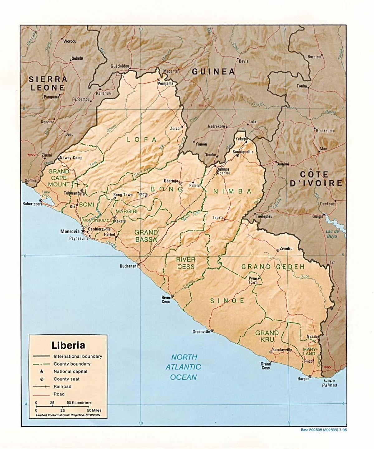 povući olakšanje karta za Liberiju