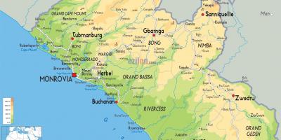 Nacrtaj mapu za Liberiju