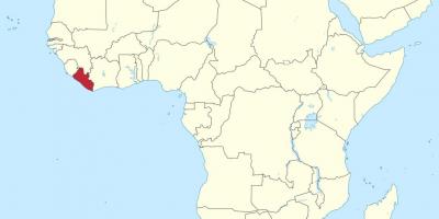 Mapa Liberiji afrike