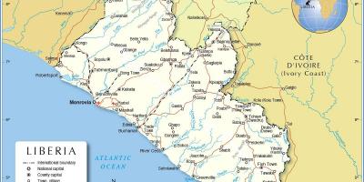 Mapa Liberiji africi