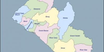 Mapa Liberiji okruga
